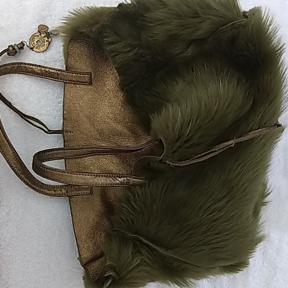 Reversible Soft Rabbit Woman's Handbag - Picture 2 of 4